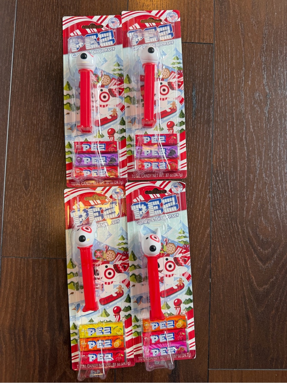 Target Bullseye Dog PEZ Dispensers Lot New Sealed
Christmas Mascot Promo Candy